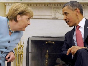 Bundeskanzlerin Angela Merkel und US-Präsident Obama: Bei den Atomverhandlungen mit dem Iran ziehen sie an einem Strang