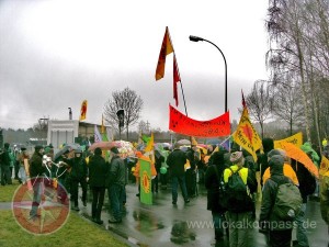 " ...nun wird  kein Uranmüll mehr von Gronau nach Russland exportiert ...!" Proteste gegen die Atomfirma URENCO