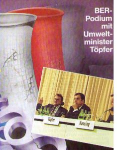 Ausschnitt vom Titelbild unseres Magazins 1988, kurz nach Aufdeckung des größten deutschen Atomskandals: Umweltminister Prof. Dr. Klaus Töpfer in der Mitte