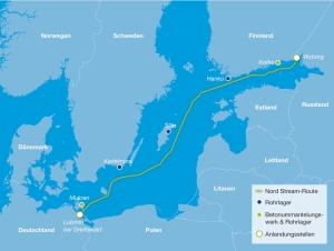 Verlauf Nord Stream; Bild nord stream