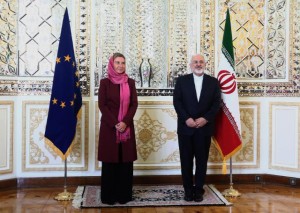 Die EU-Außenbeauftragte Federica Mogherini mit Irans Außenminister Zarif, hier in Teheran
