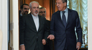 Mohammed Irans Außenminister Dschawad Sarif und der russische Außenminister Sergej Lawrow in Moskau 