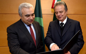 IEA-Direktor Fatih Birol und Mexikos Staatssekretär für  Energie  Pedro Joaquin Coldwell