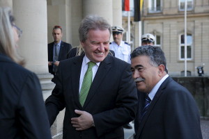 Badenwürttembergischer Umweltminister Franz Untersteller (hier mit dem israelischen Umweltminister Amir Peretz ):
