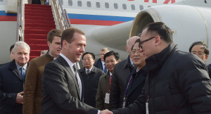 Der russische Regierungschef Medwedew in Peking, Bild A. Astavjiev