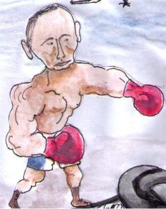 Wladimir Putin: Für "The Donald" ist er eine harte Nuss ... oder auch ein hartes Keks .. ...,Karik. pointer U&E