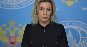 Die russische Außenamtssprecherin Maria Sacharowa: 