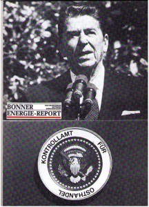 Die Rückseite unserer Ausgabe vom 1.11.82 mit Reagan als Kontrolleur