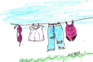 12.07.17 Karikatur Wäsche auf der Leine