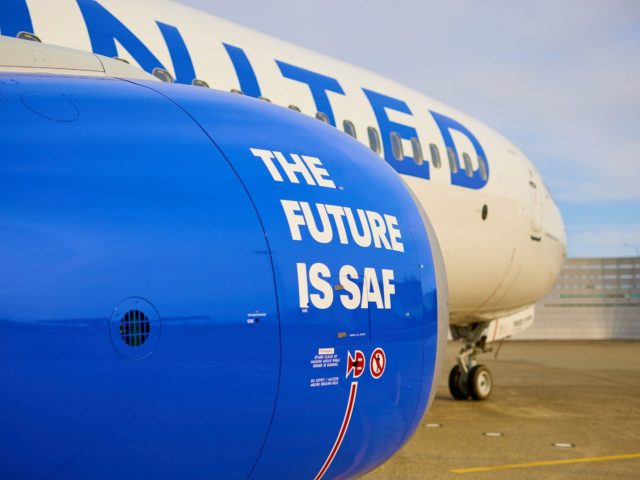 "...die eigenen Treibhausgasemissionen bis zum Jahr 2050 um 100 Prozent reduzieren...!" United Airlines
